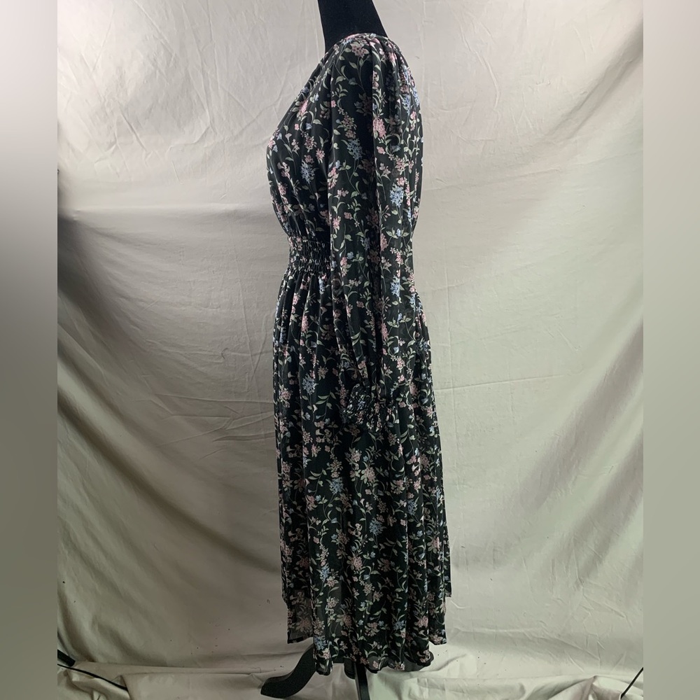Boho Floral Print Chiffon Dress - Picture 11 of 12